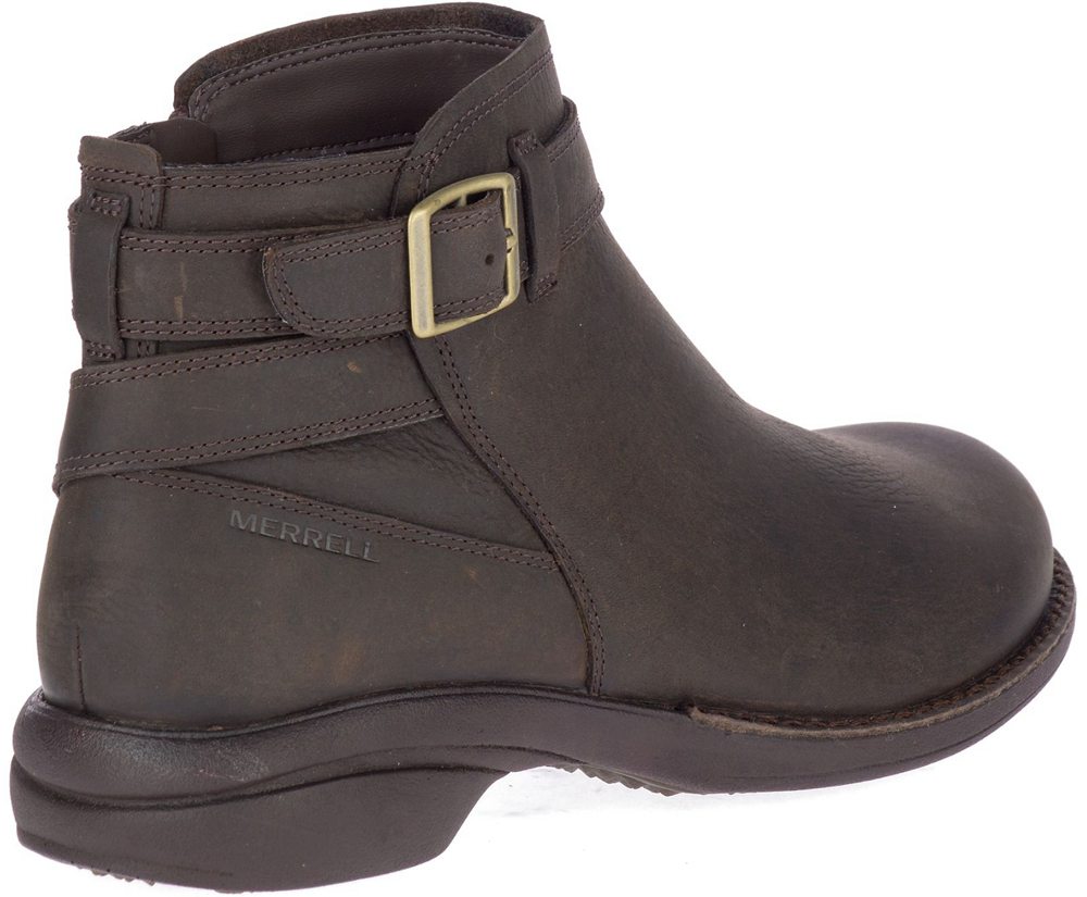 Merrell Boots Brown - Andover Bluff Waterproof - Womens 94JECOSXP